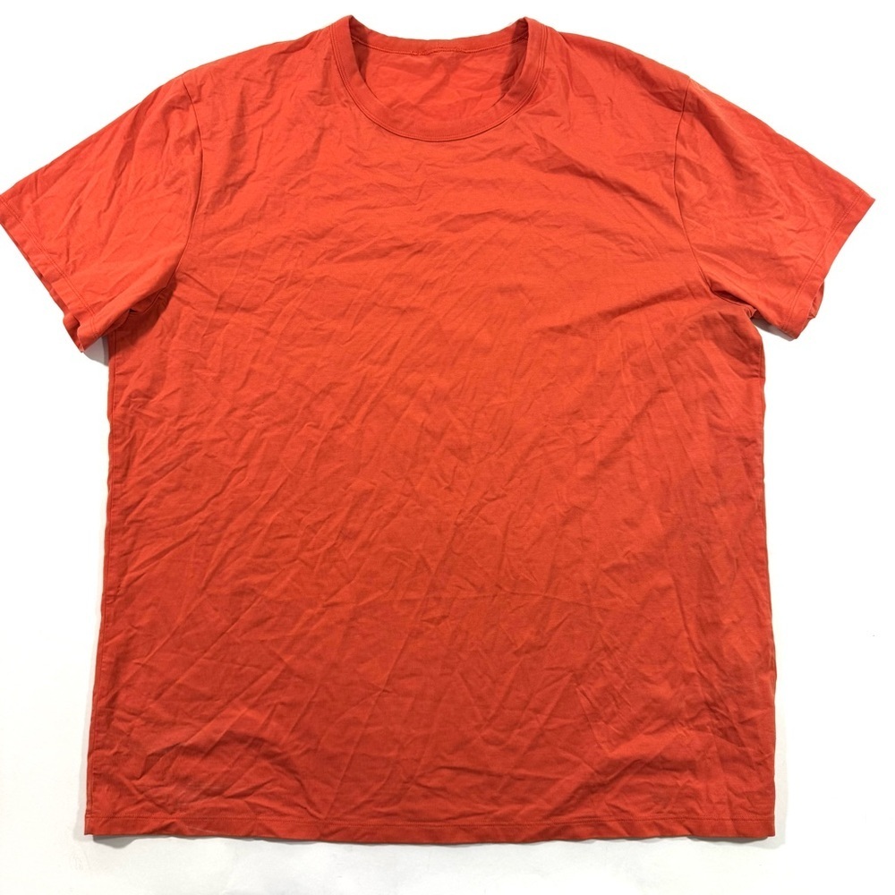 Lululemon Cotton Jersey Tee Shirt Orange Mens